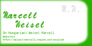 marcell weisel business card